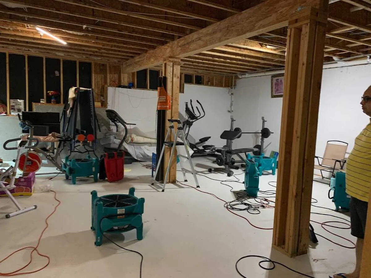 Basement drying equipment setup for Odor Removal & Deodorization in Thief River Falls